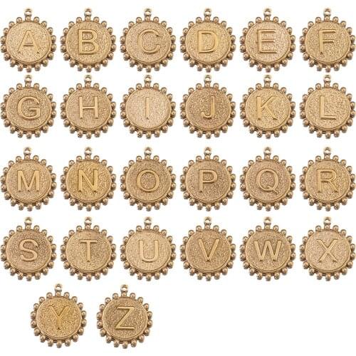 5pcs/lot Gold Stainless Steel Letter Alphabet Charms Designer Charm for Bracelet Jewelry Making In Bulk Supplies Wholesale