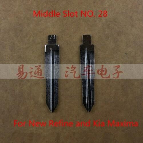 Qinuo Middle Slot NO. 28 Key Blade For New Refine and Kia Maxima Flip Key Blade, Origin Car Blank Key Blade