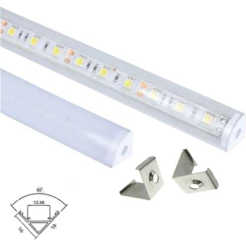 LED aluminum channel DC12V 50CM 20 inch V-shape 45 degree angle 5730 36LEDs LED rigid light bar Home decoration lighting