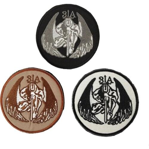 Dark Angel 3 Colors Embroidery Velcro Patches Army Tactical Military Stickers Outdoor Clothing Hat Backpack Armband Badges