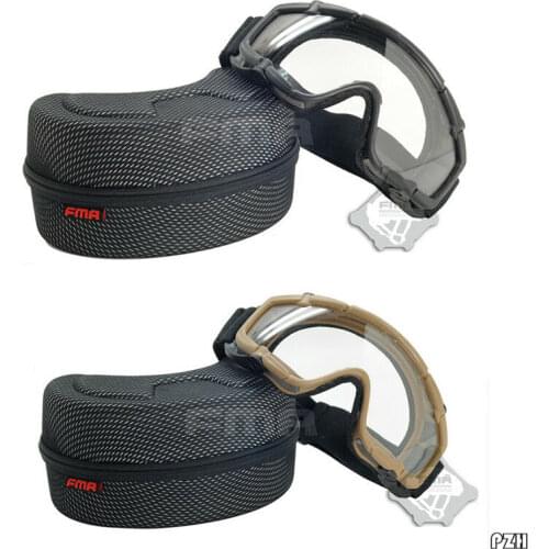 FMA Outdoor Anti Fog Goggles SI Ballistic Goggle Black Desert With Two Lens T421
