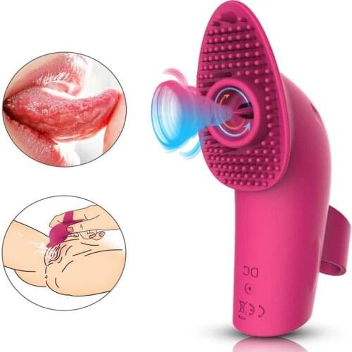 Sucking Vibrator Nipple Stimulation Licking Vibrator Clitoris Massage Soft Tongue Masturbator Toys Oral Adults Sex Toy for Woman