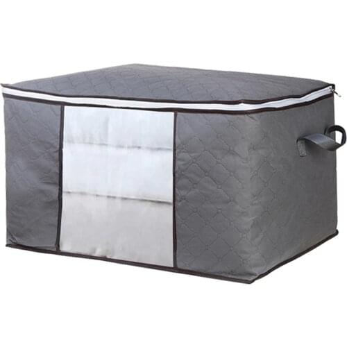 4PC Large Foldable Comforter Clothing Storage Bag Household Clothing Storage Box Dustproof Quilt Storage Wardrobe Organizer