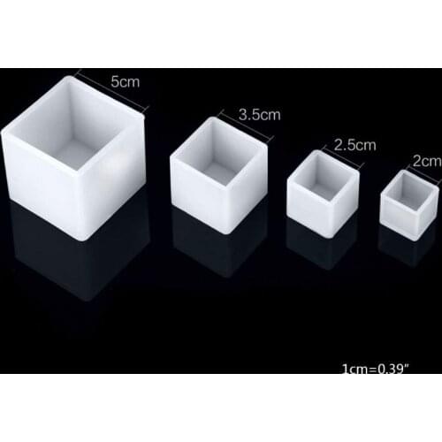 4Pcs/Set Crystal Epoxy Resin Mold Square Jewelry Casting Silicone Mould DIY Tool K3ND