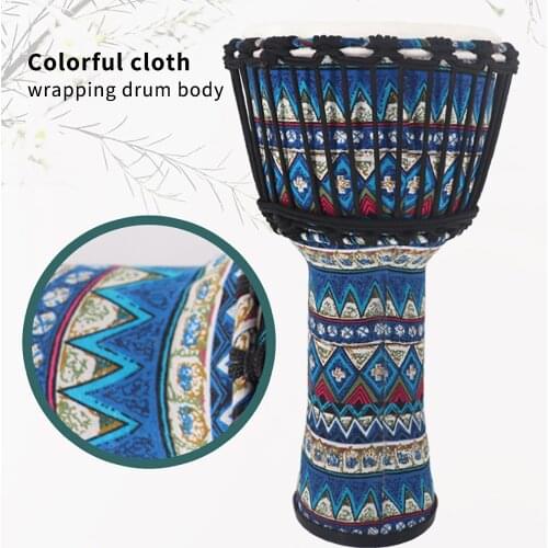 African Drum Colorful Traditional Professional African Djembe Drum Wood Goat Skin Bongo Wooden Good Sound Musical Instrument