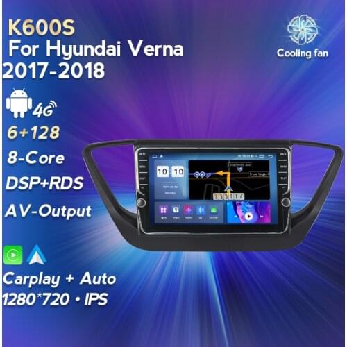 Android 11 8-Core 6GB+128GB Car Radio Multimedia Video Player Navigation GPS for hyundai verna solaris accent 2016 2017 2018