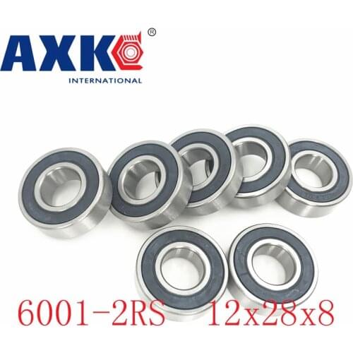Axk 6001-2rs Bearing Abec-5 (10pcs) 12x28x8 Mm Sealed Deep Groove 6001 2rs Ball Bearings 6001rs 180101 Rs