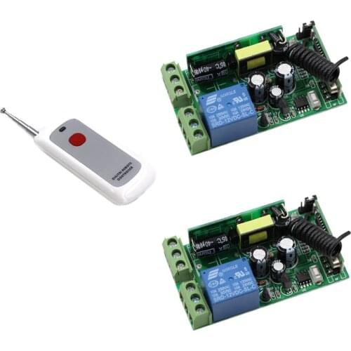 AC85V-250V Wireless Remote Control Switch Radio Power Light Switch 110V 220V 1CH Relay Module Receiver Red Button Transmitter