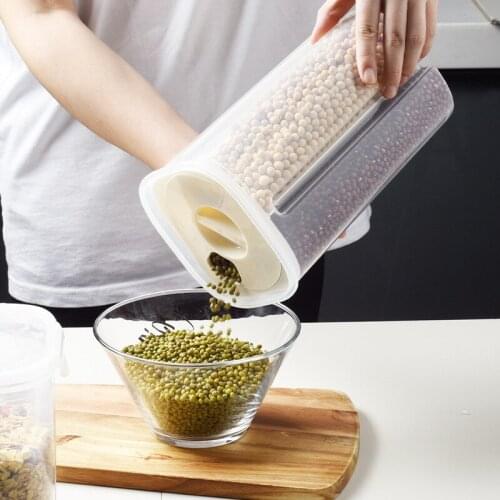 Large-capacity sealed cans whole grains cans kitchen storage boxes plastic square storage tanks food storage tanks