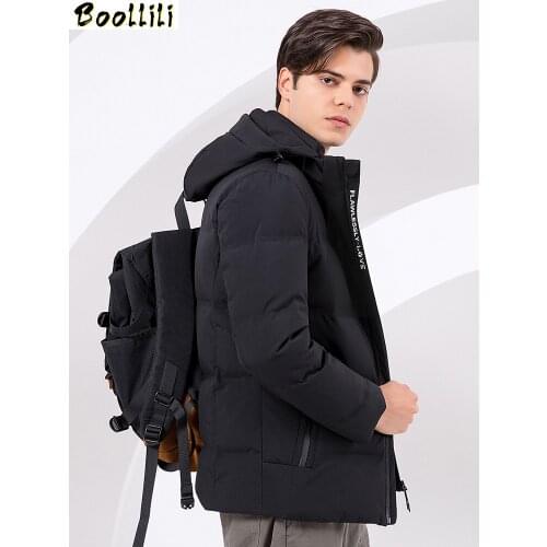 Boollili Winter Coat Men Plus Size White Duck Down Jacket Korean Puffer Jacket Men Warm Parka Casaco