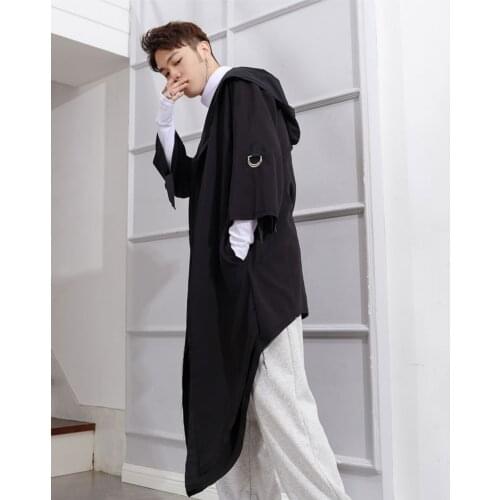 Spring and summer new Capris casual pants sportswear elastic waist fabric loose opening adjustable mens fashion