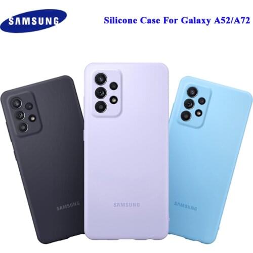 For Samsung A52 A72 Case Liquid Silicone Phone Shockproof Dirt-proof Cover High Quality A 52 72 TPU Shell With Camera Protection