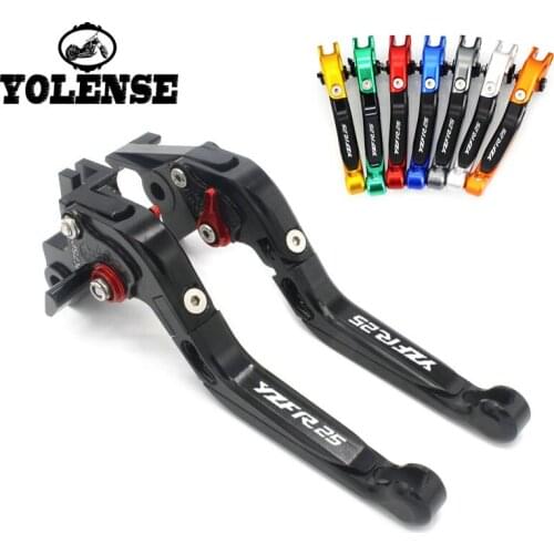 CNC Adjustable Brake Clutch Lever Foldable Motor Parts For Yamaha YZF R25 YZF-R25 YZFR25 2015 2016 Motorcycle Accessories