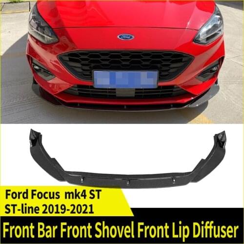 3-pieces Front Bumper Lip Spoiler Protector Bumper Splitter Skirt Body Kit For Ford Focus mk4 ST/st-line 2019-2021
