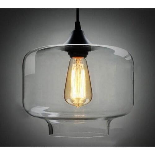 Dia 25 cm Modern smoked/ clear candy jar glass pendant light dining room restaurant bed room indoor lighting E27 110V-240V