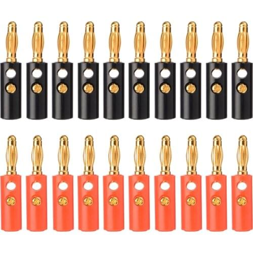 Hi-End Gold Plated Banana Plug Audiophile Hifi Audio Speaker Cable Connector Adapter