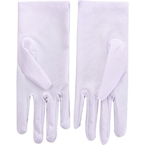 1 Pair Summer Spandex Gloves Women Sunscreen Thin Stretch Solid Color Gloves Lady Drive Gloves Sun Protection Sport Short Gloves