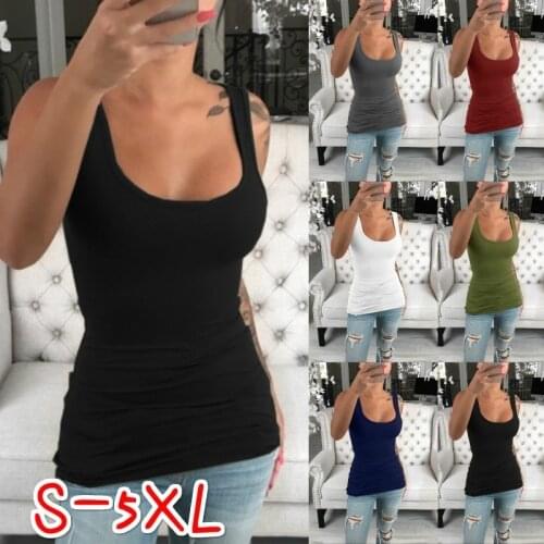 Summer 2020 Plus Size Women Tank Tops Casual Sleeveless Tops Fashion Large Size Women Elasticity Shirt Sexy Sports Vest Tops