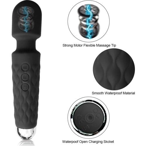 Powerful Magic Wand AV Vibrator Clitoris Stimulator Sex Shop Adults Cute G Spot vibrating Dildo for Female Sex Toys