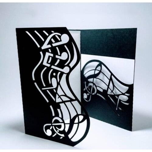 Musical Note Cover Metal Cutting Dies Stencil Scrapbooking DIY Album Stamp Paper T3LE