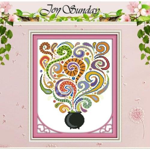 Halloween Magic Bottle Patterns Counted Cross Stitch 11CT 14CT Cross Stitch Sets Chinese Cross-stitch Kits Embroidery Needlework