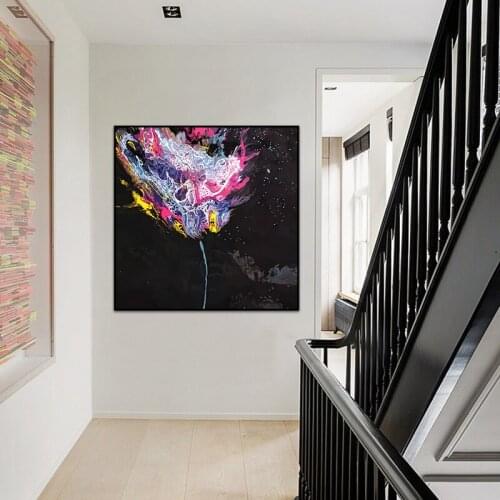 Wall Art Picture Canvas Print Love Painting Abstract Colorful Heart Flowers Posters For Living Room Home Decoration Picture