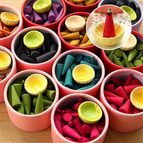 Natural Reflux Tower Incense Tea Smoke Backflow Incense Contains Disc Lavender Lemon Household Backflow Incense Bullet