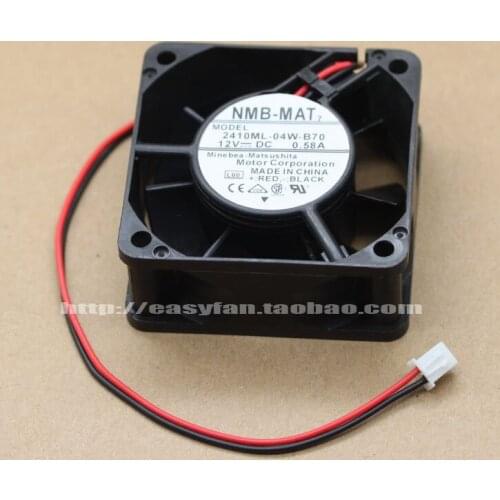 NMB-MAT 2410ML-04W-B70 L00 DC 12V 0.58A 60x60x25mm Server Cooling Fan