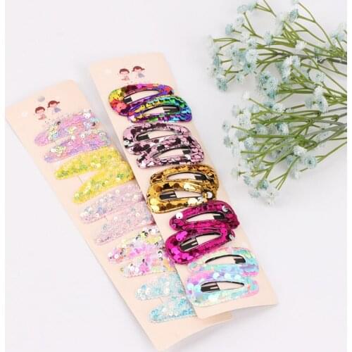 Oaoleer 2Pcs/Set Cute Rainbows Sequins Hair Clips For Sweet Girls Children Headwear Baby Headdress Hairpins Girls Accessories