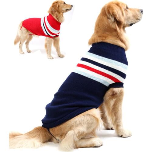 Pet dog clothes autumn and winter Teddy large dog Labrador Golden Retriever wind Christmas large dog sweater