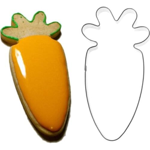 Easter Carrot Stainless Steel Cookie Cutter Biscuit Pastry Cake Decor Baking Fondant DIY Mold Tools Whosale&Dropship