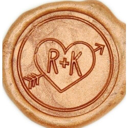 Personalized Name Customized Wax Seal Stamp, Personalized Wedding Invitation, Heart and Arrow Wax Seal Stamp