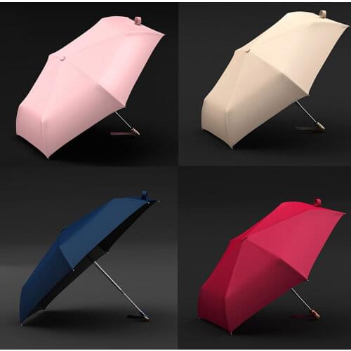 Xiaomi Flat Automatic Umbrella Rain Women Umbrella Girls Anti UV Portable Folding Umbrellas 6 Ribs Parasol Ultralight Travel Sun