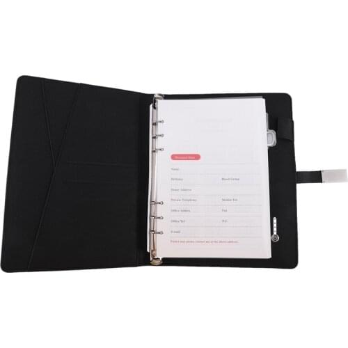 Qi Wireless Charging Note Book Power Bank Notebook MultiFunctional 8000MAh Power Bank Binder Spiral Diary Book+USB Flash Disk