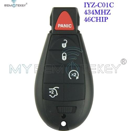 Remtekey #5 fobik key 5 button 434Mhz IYZ-C01C for Chrysler Dodge Jeep Commander Grand Cherokee 2012 2013 2014
