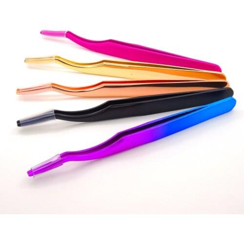 Eyelash Curler False Eyelash Tweezers Cosmetic False Eyelash Applicator Remover Nipper Tweezer Clip Makeup Tool