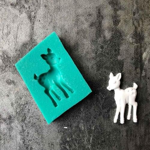 Sika deer Cake Tool baking silicone mold hightemperature DIY chocolate cake decoration fondant Epoxy silicone mold H165