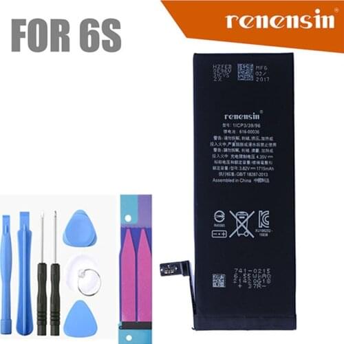 Replacement batteries Real Capacity 1715mAh Battery For iPhone 6S rechargeable battery With Repair Tools Kit Batteries Sticker