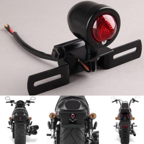 DC 12V Motorcycle LED Tail Light Aluminum Brake Stop Lamp Bobber Chopper Cafe Racer Universal For Honda Suzuki Yamaha