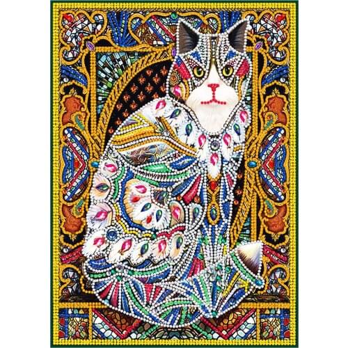 Glow In Dark Cat 5D Luminous Handmade Diamond Embroidery Painting DIY Full Drill Rhinestone Needlework Art Crystal Craft Decor