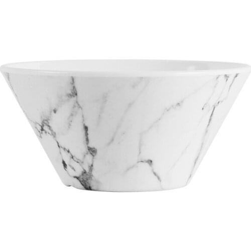 Creative Marble Hotel Imitation Ceramic Tableware Bowls and Dishes Household Round Rice Bowls and Dishes 4.5 Inch Rice Bowls