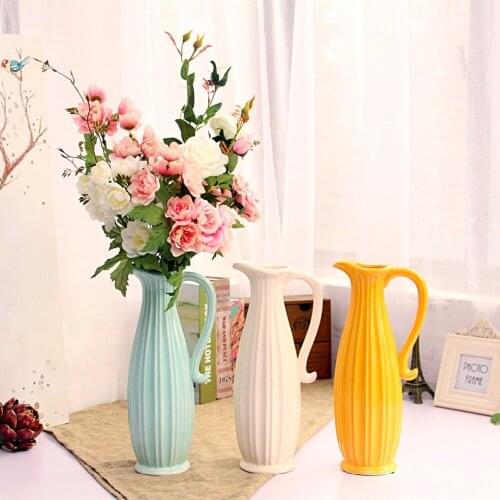 Home Decor Vase Ceramic Delicate Fashion Office Desktop Palace Style Table Decoration Wedding Modern Ceramic Blue Vases