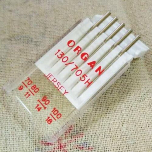 Domestic sewing part sewing needles jersey needle 130/705H medium ball point needle for general knitted fabrics (1pack=5pcs)