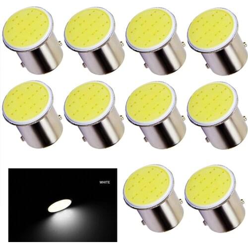10X Car LED Lights 1156 BA15S COB*12 SMD For DRL Daytime Running Lamps 1157 BAY15D Reverse Stop Signal Bulb 12V Auto Accessories