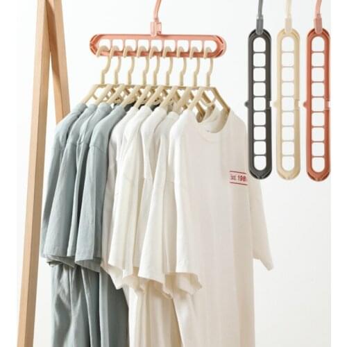 2PCS Magic Multi-port Support hangers for Clothes Drying Rack Multifunction Plastic Clothes rack drying hanger Storage Hangers