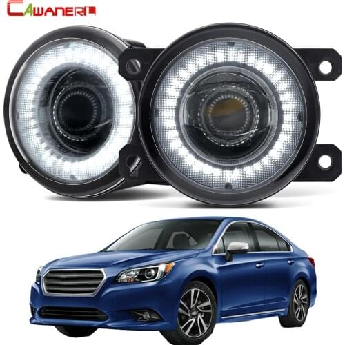 2 X Car Front Bumper LED Fog Light Assembly Angel Eye Daytime Running Light DRL 30W 8000LM 12V For Subaru Legacy 2010 2011 2012