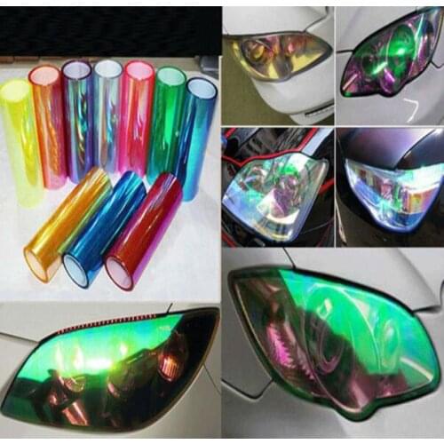 30cmx100cm a roll Car-Styling car headlights taillights lights tint protective vinyl film stickers changing color