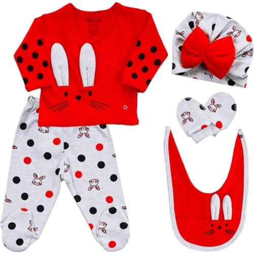 5 pcs Baby Clothes 0-3 m Spring Summer Newborn Clothing Gift Set Cotton Girls Boys Baby Clothes Baby outfit 15409