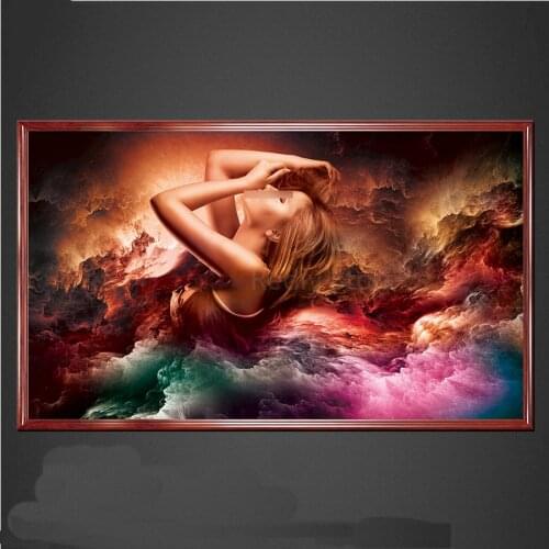 Diamond Painting Rhinestone abstract cloud woman landscape 5D DIY Diamond Embroidery,Cross Stitch,diamond Mosaic Sale N615