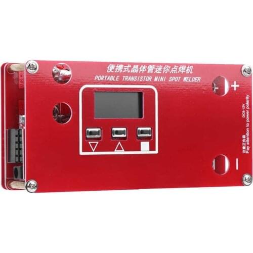 12V Automobile Battery LCD Display Screen Spot Welder Welding Transistor DIY Mini Spot Welding Machine for 18650 Lithium Battery